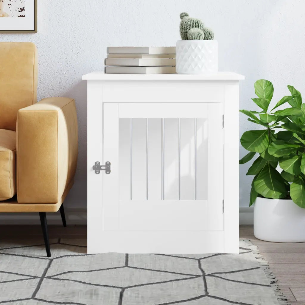 Gabbia per cani in legno 64,5x80x71 cm con funzione tavolino