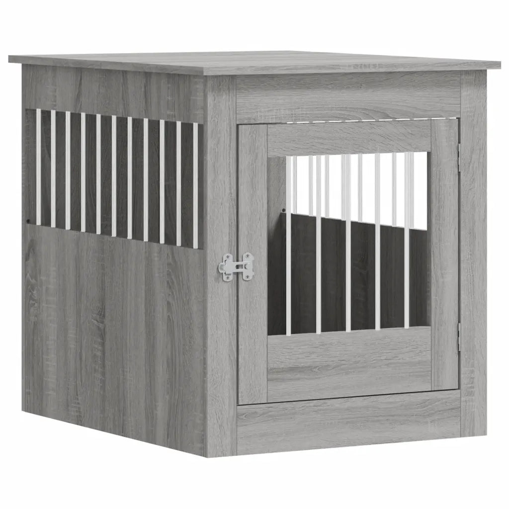 Gabbia per cani in legno 64,5x80x71 cm con funzione tavolino