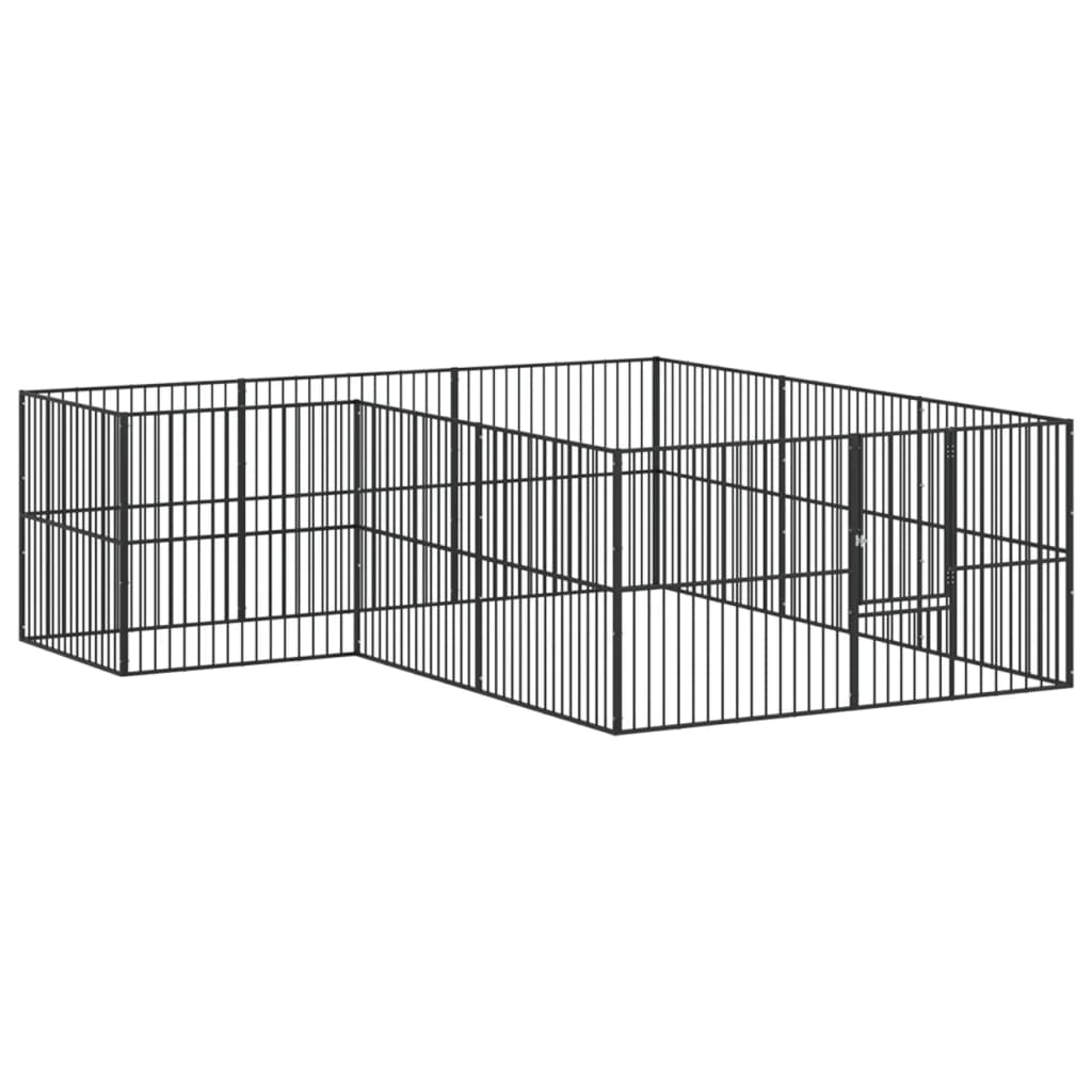 Box per Cani 12 Pannelli Acciaio Zincato