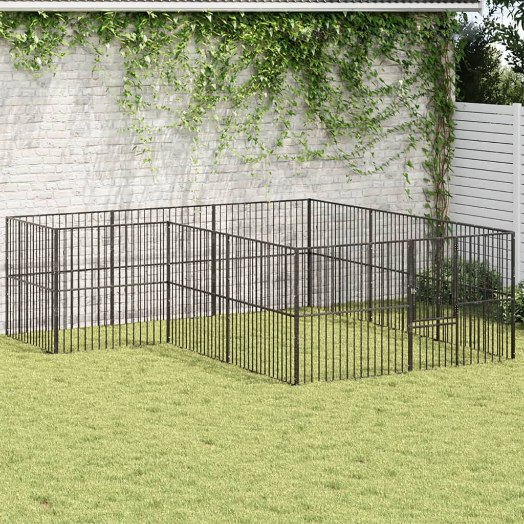 Box per Cani 12 Pannelli Acciaio Zincato