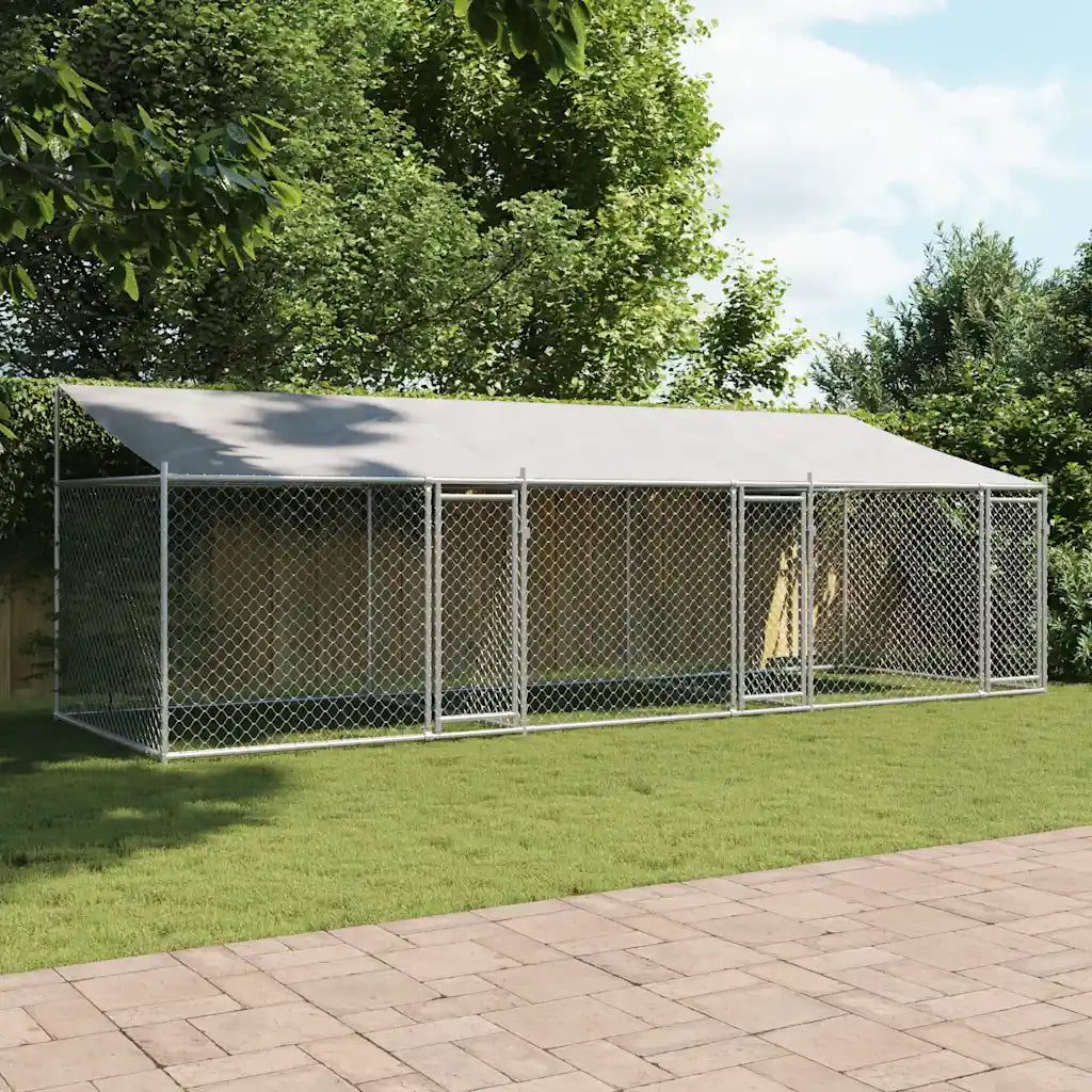 Cuccia per cani da esterno 6x2x2 m in acciaio zincato