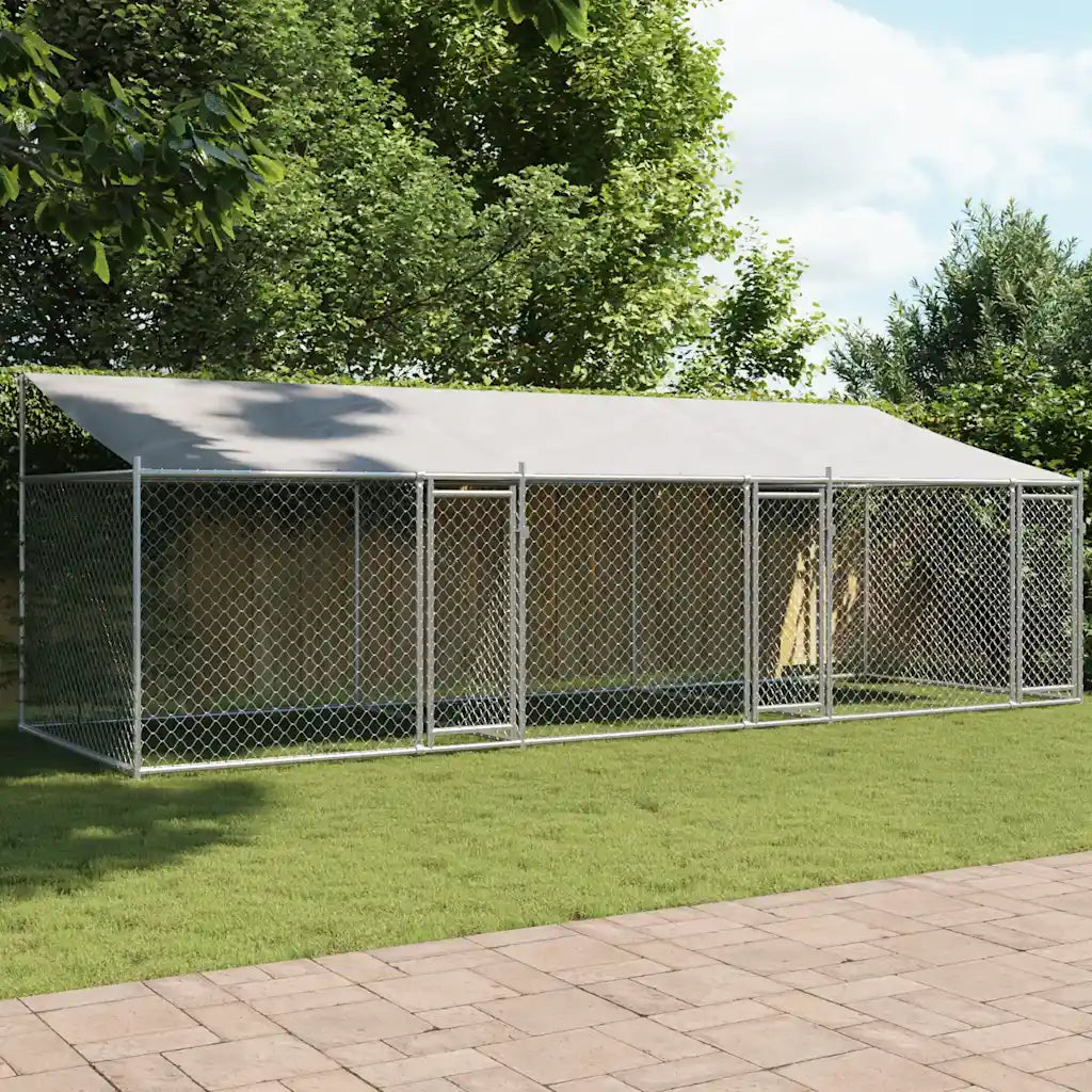 Cuccia per cani da esterno 6x2x2 m in acciaio zincato