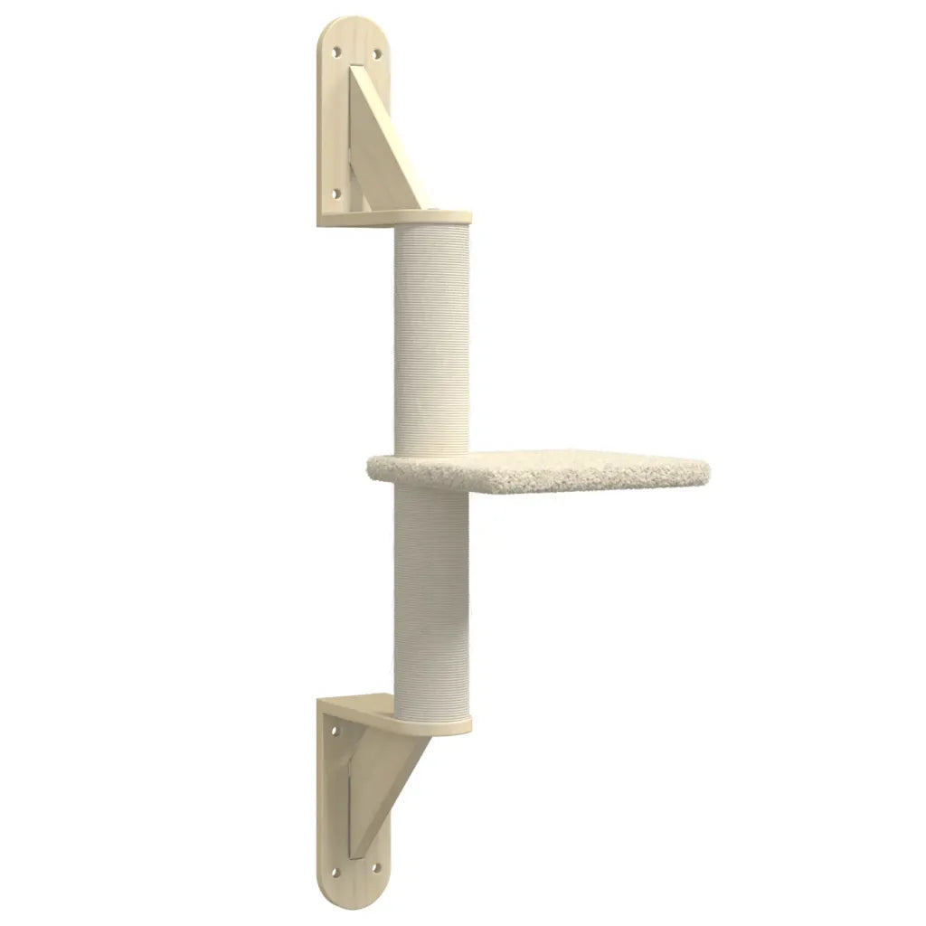 Albero per gatti con tiragraffi a parete 22x33,5x85,5 cm