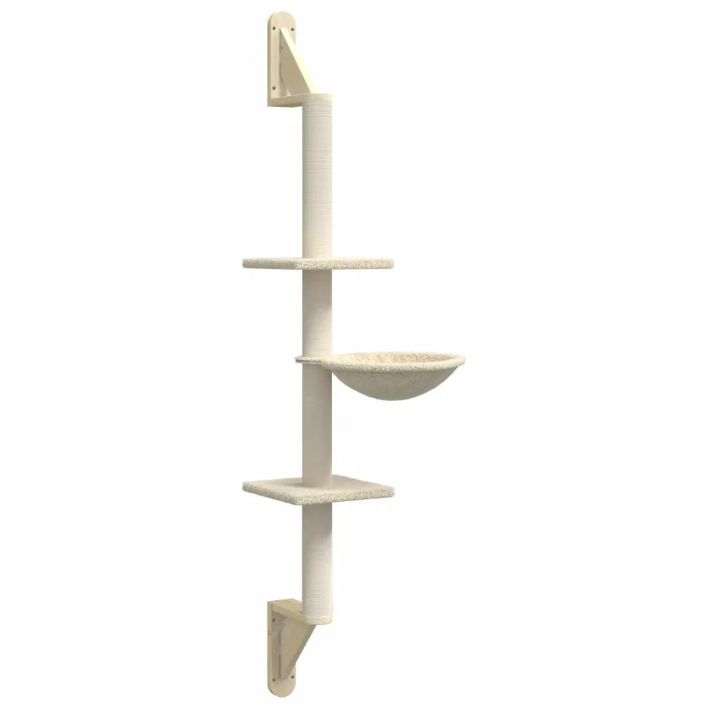 Albero per gatti a parete con tiragraffi 22x40x142,5 cm