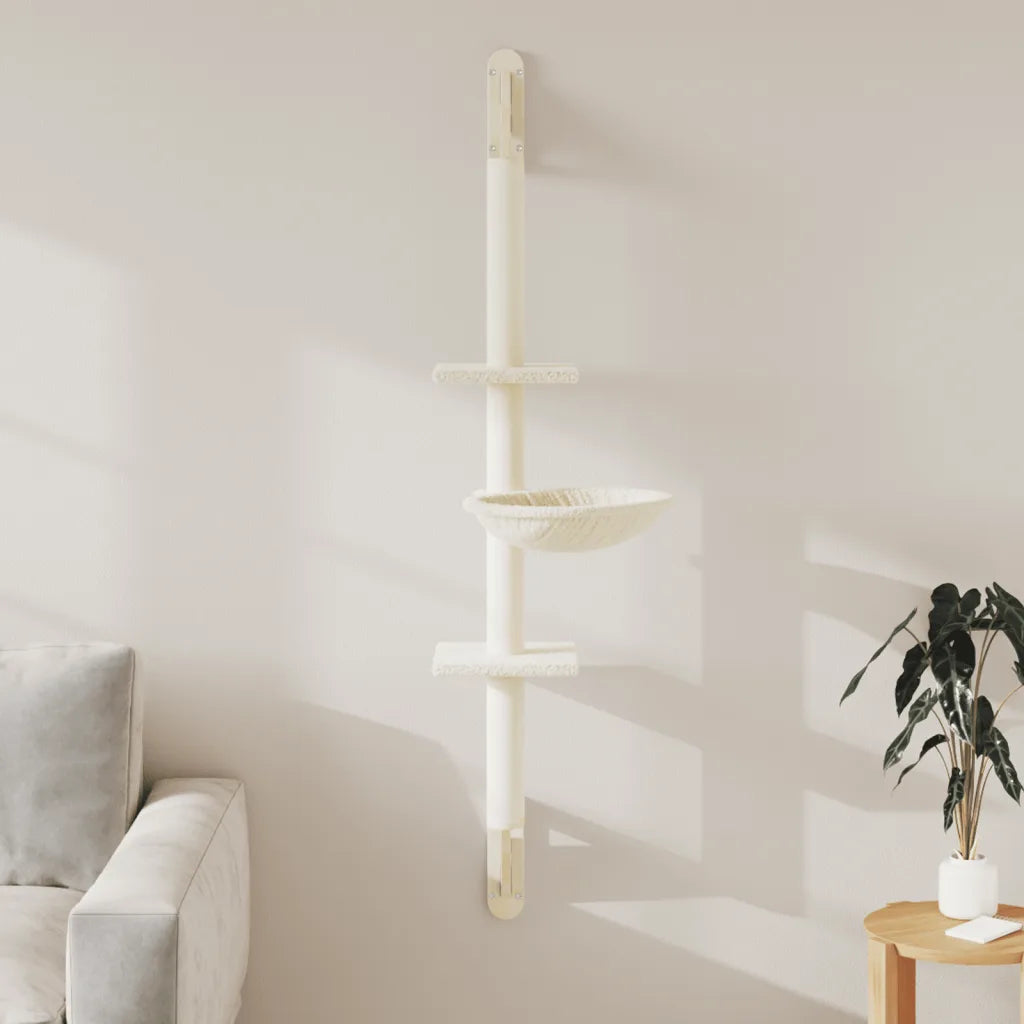 Albero per gatti a parete con tiragraffi 22x40x142,5 cm