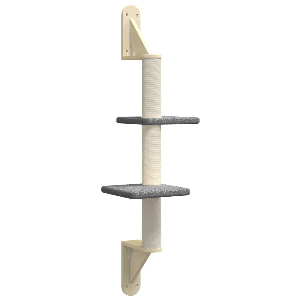 Albero per gatti a parete con tiragraffi 50x30x108 cm