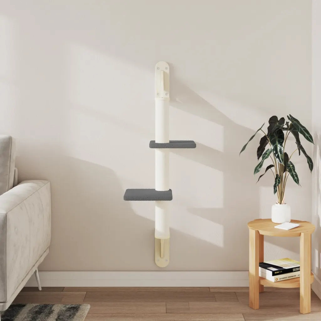 Albero per gatti a parete con tiragraffi 50x30x108 cm