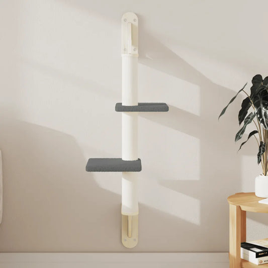 Albero per gatti a parete con tiragraffi 50x30x108 cm