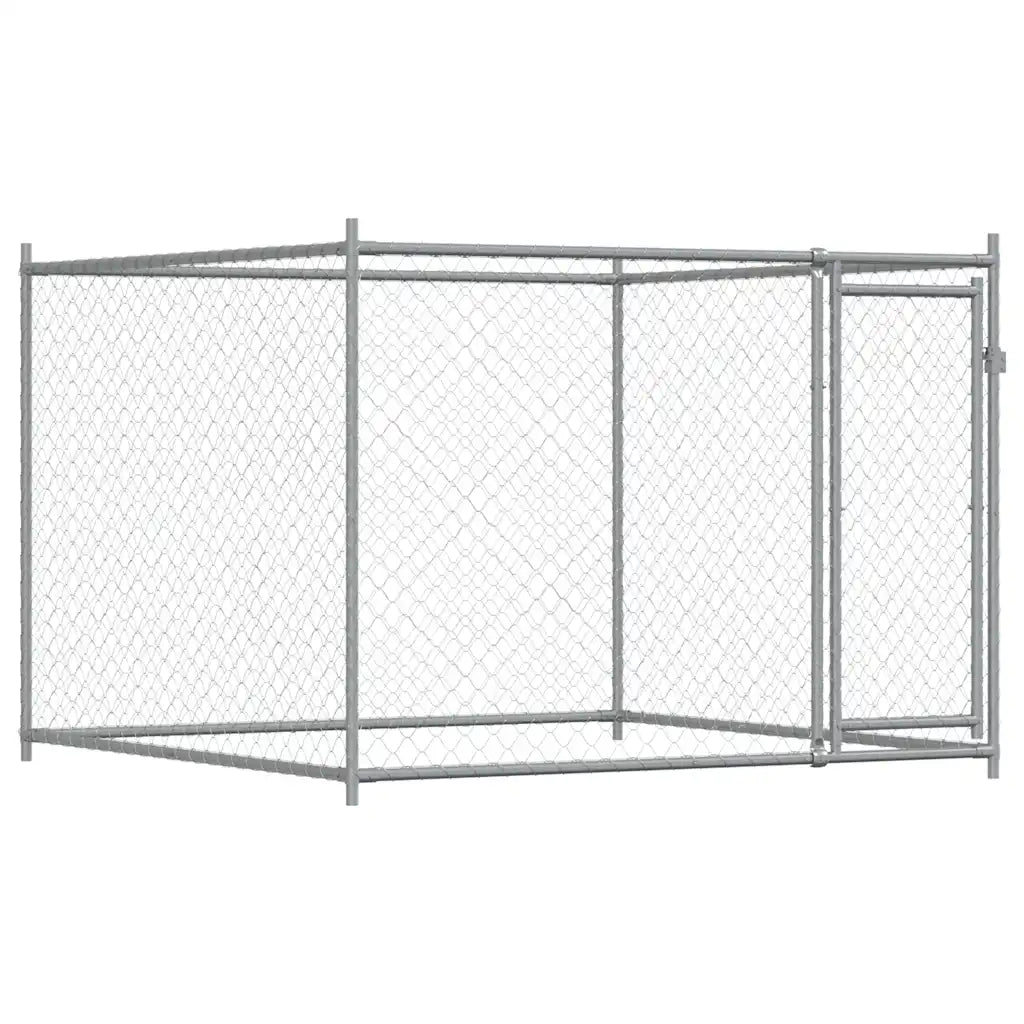 Cuccia per cani da esterno con copertura 2x2x1,5 m in acciaio zincato