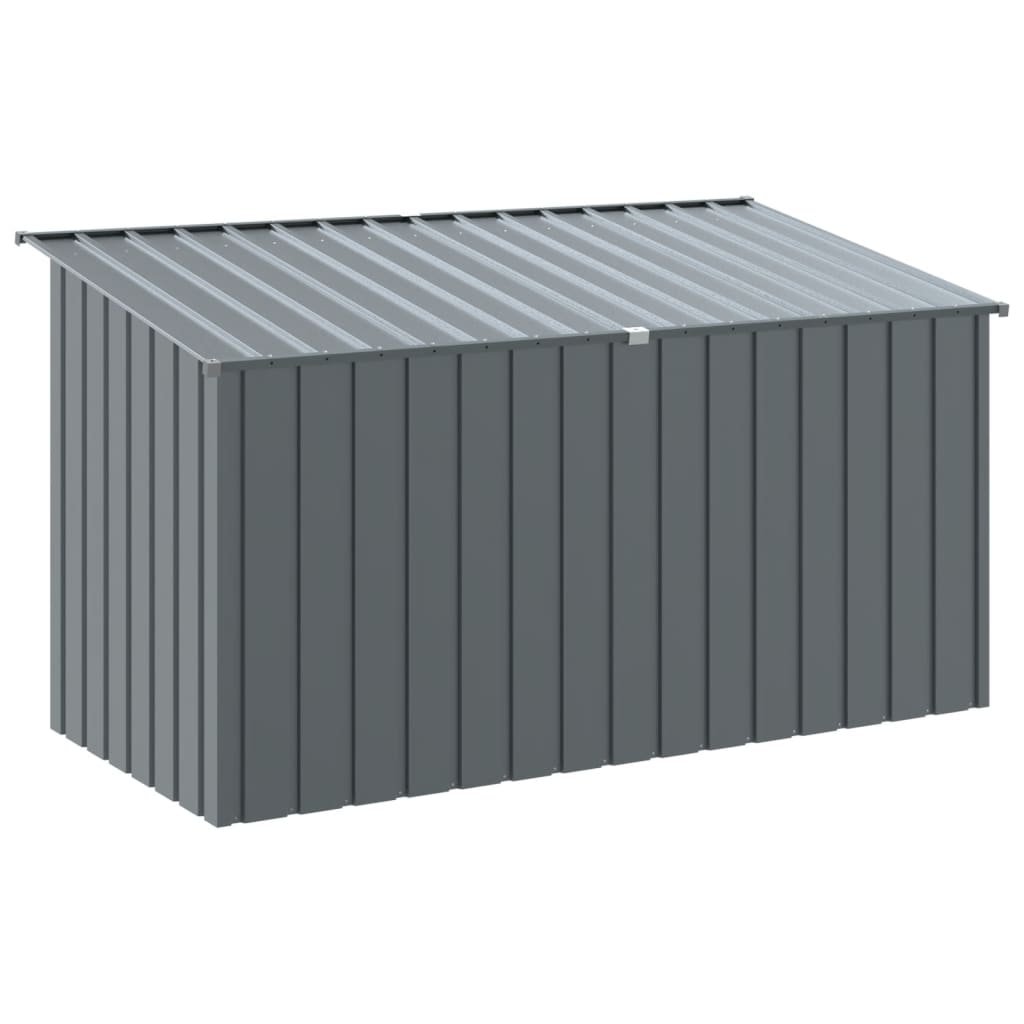 Casetta Cani con Tetto Antracite 196x91x110 cm Acciaio Zincato