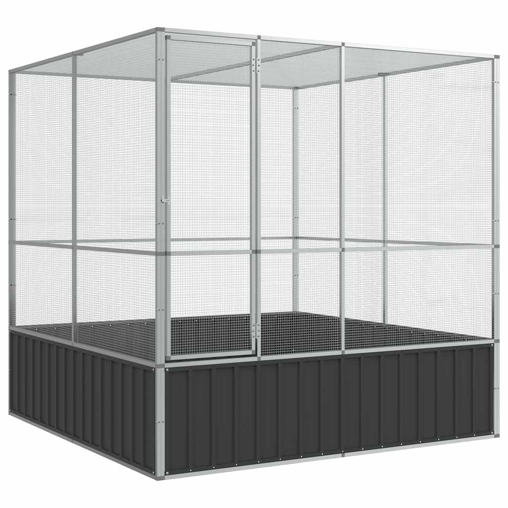 Voliera Argento 211x207x212 cm in Acciaio