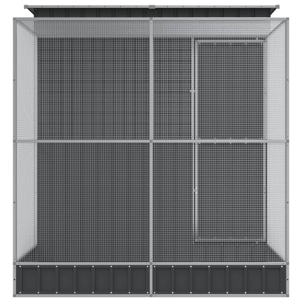 Voliera con Estensione Argento 209x203x216 cm Acciaio