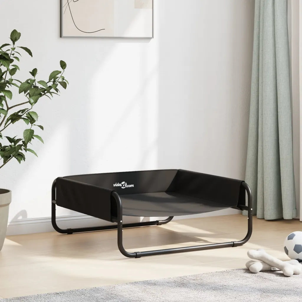 Cuccia per cani rialzata in tela Oxford e acciaio 70x70x28,5 cm