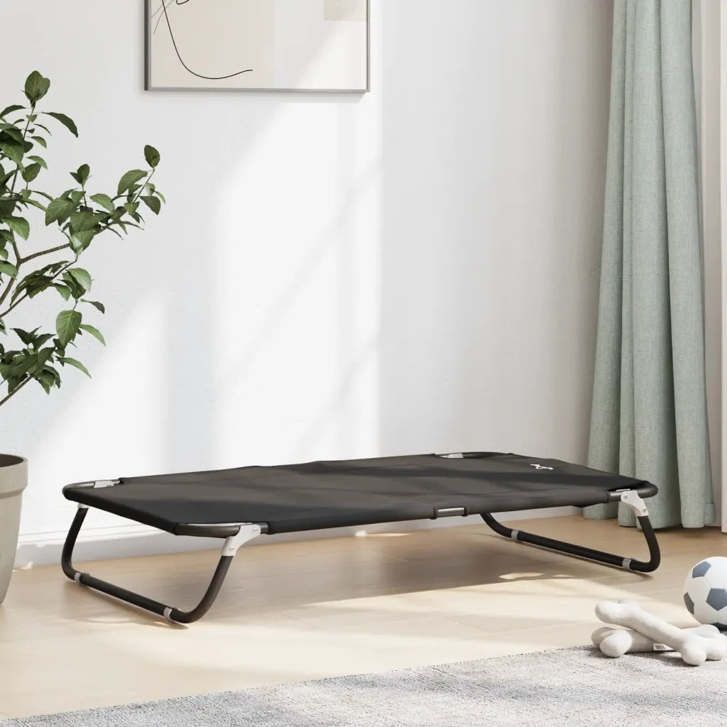 Lettino per cani pieghevole in tessuto Oxford e acciaio 105x65x18 cm