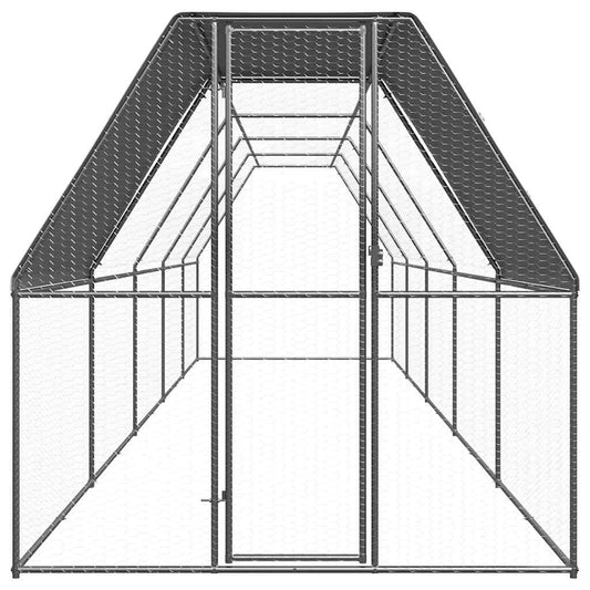 Gabbia per Polli 2x10x2 m in Acciaio Zincato