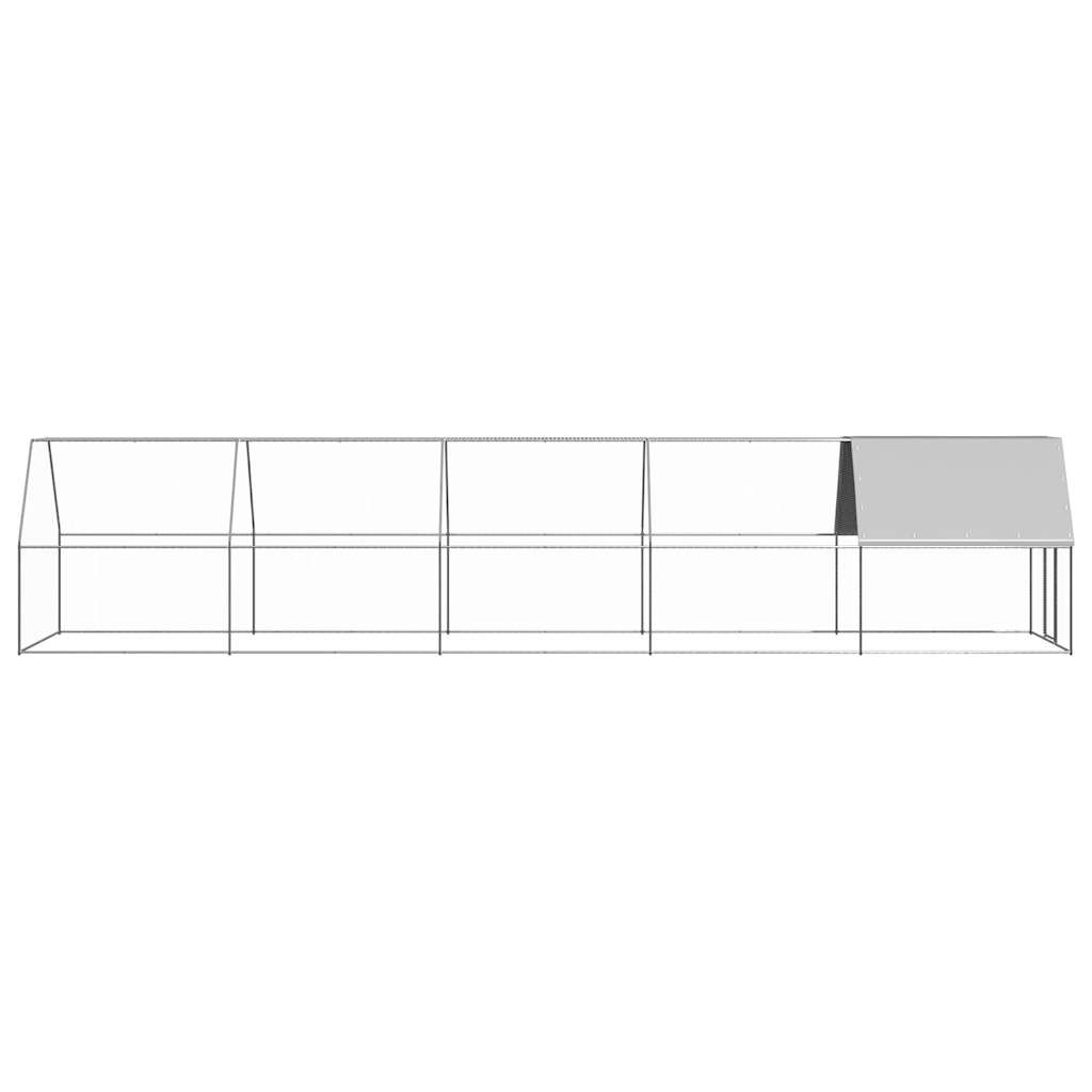 Gabbia per Polli 2x10x2 m in Acciaio Zincato