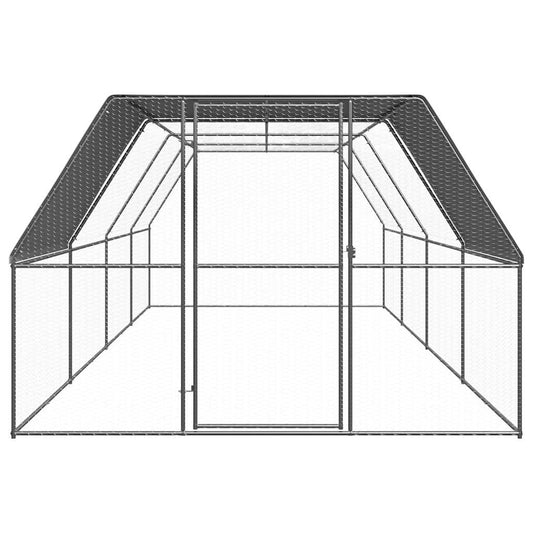 Gabbia per Polli 3x8x2 m in Acciaio Zincato