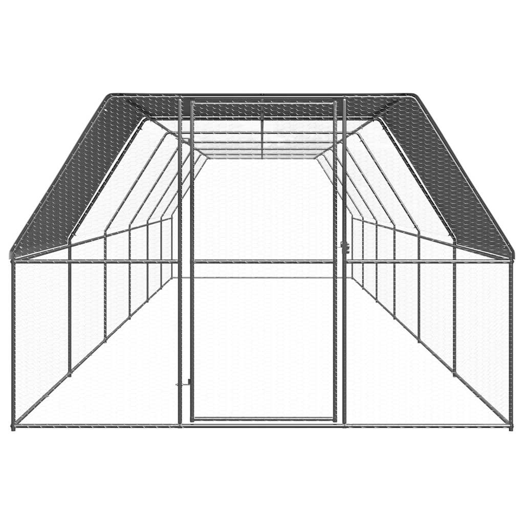 Gabbia per Polli 3x12x2 m in Acciaio Zincato