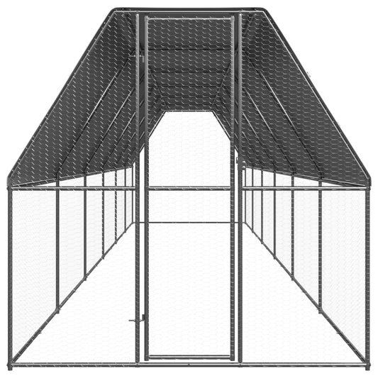 Gabbia per Polli 2x12x2 m in Acciaio Zincato