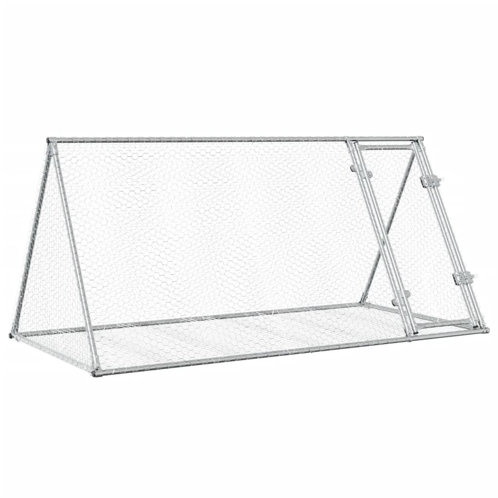 Conigliera Argento 200x105x91 cm in Acciaio Zincato