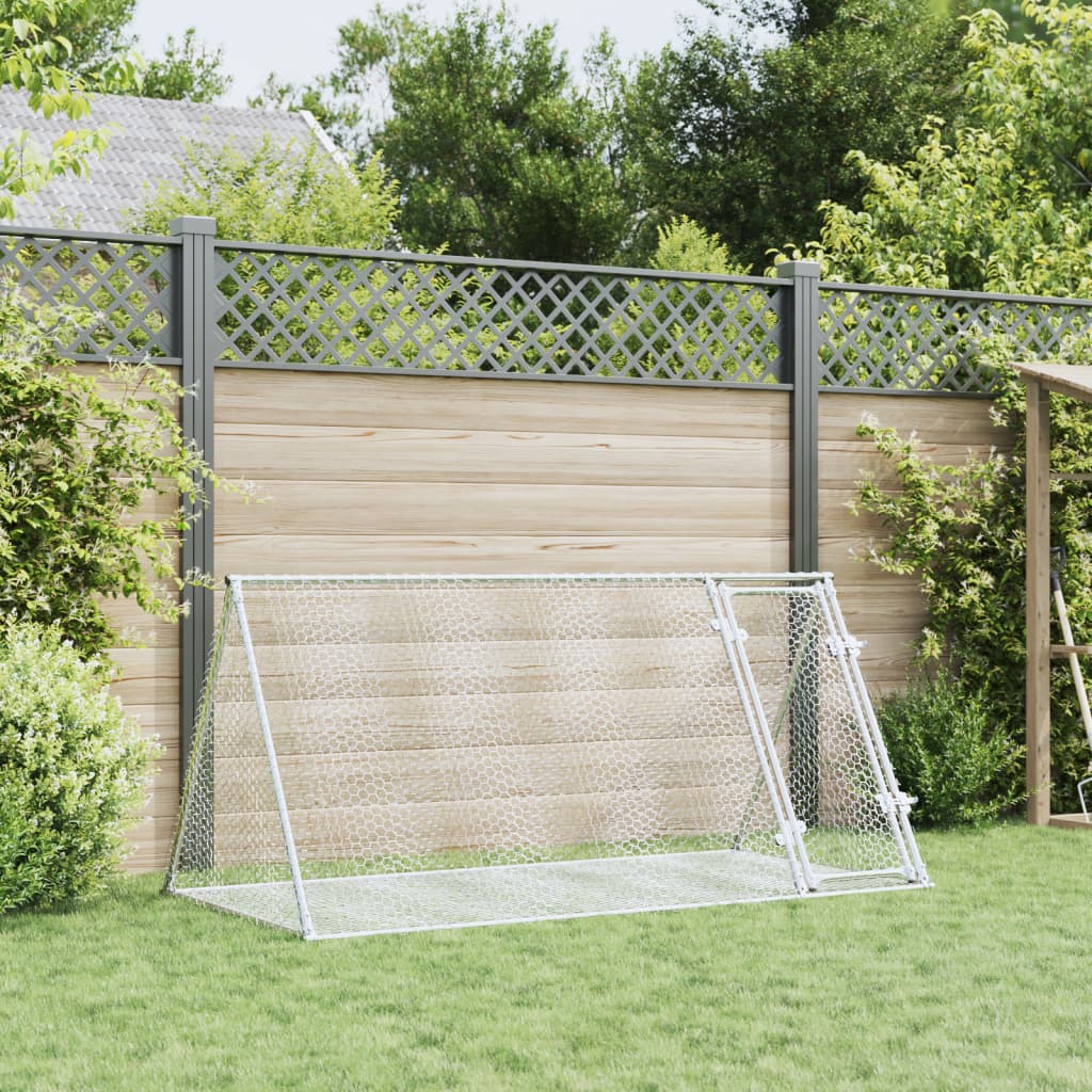 Conigliera Argento 200x105x91 cm in Acciaio Zincato