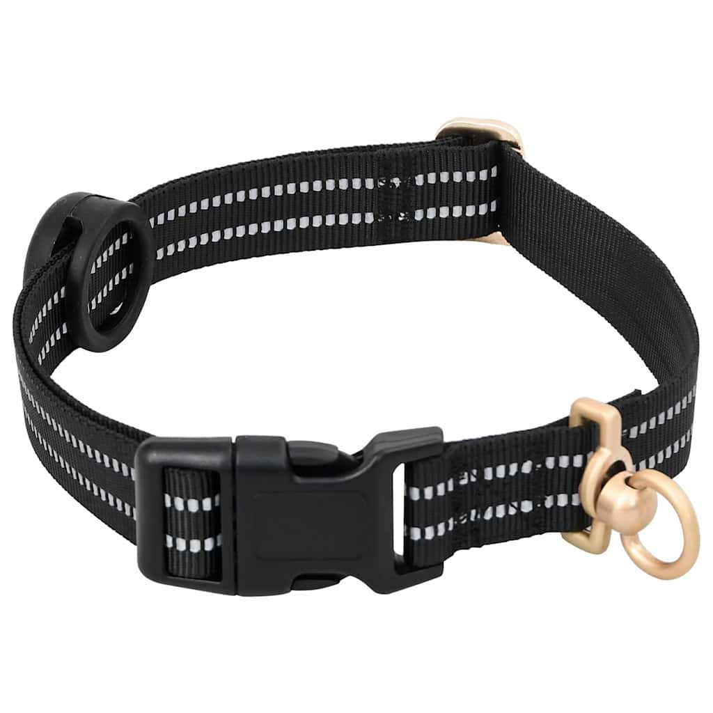 Pettorina per Cani con Guinzaglio e Collare Regolabile Nero XL