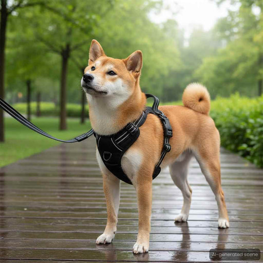 Pettorina Cani Guinzaglio Collare Regolabile Marrone XL