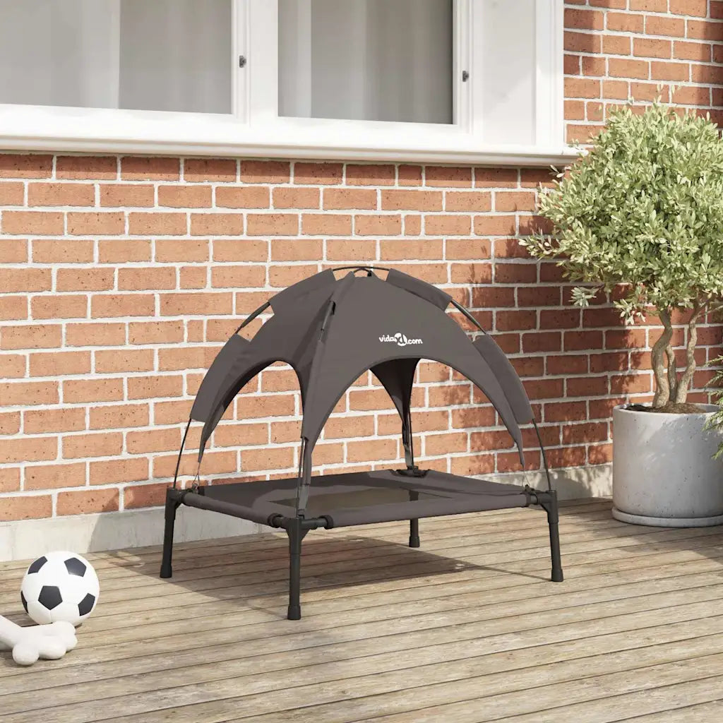 Lettino per cani con tetto 62x48x61 cm, tessuto Oxford e acciaio