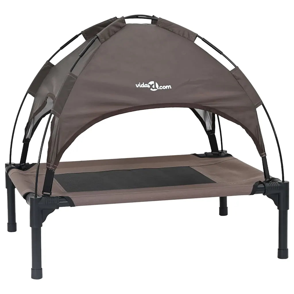 Lettino per cani con tetto 62x48x61 cm, tessuto Oxford e acciaio