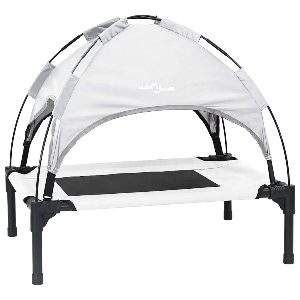 Lettino per cani con tetto 62x48x61 cm, tessuto Oxford e acciaio