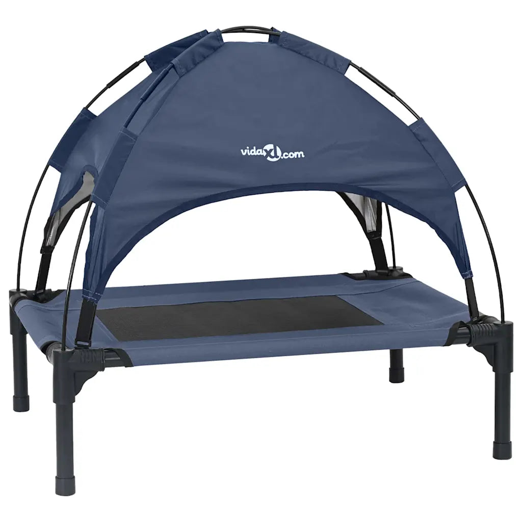 Lettino per cani con tetto 62x48x61 cm, tessuto Oxford e acciaio