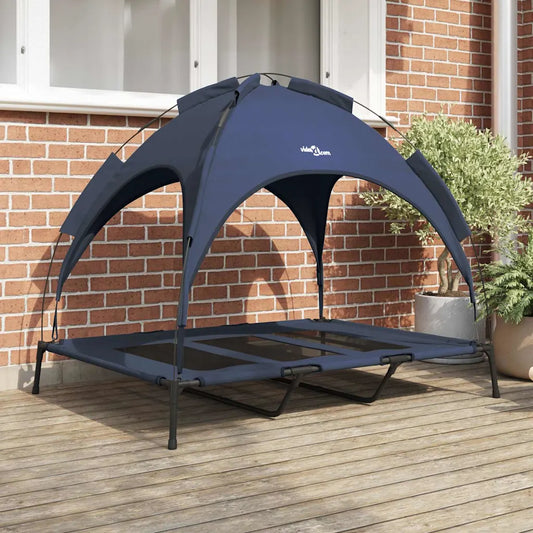 Letto elevato per cani 122 x 93 x 106,5 cm in acciaio