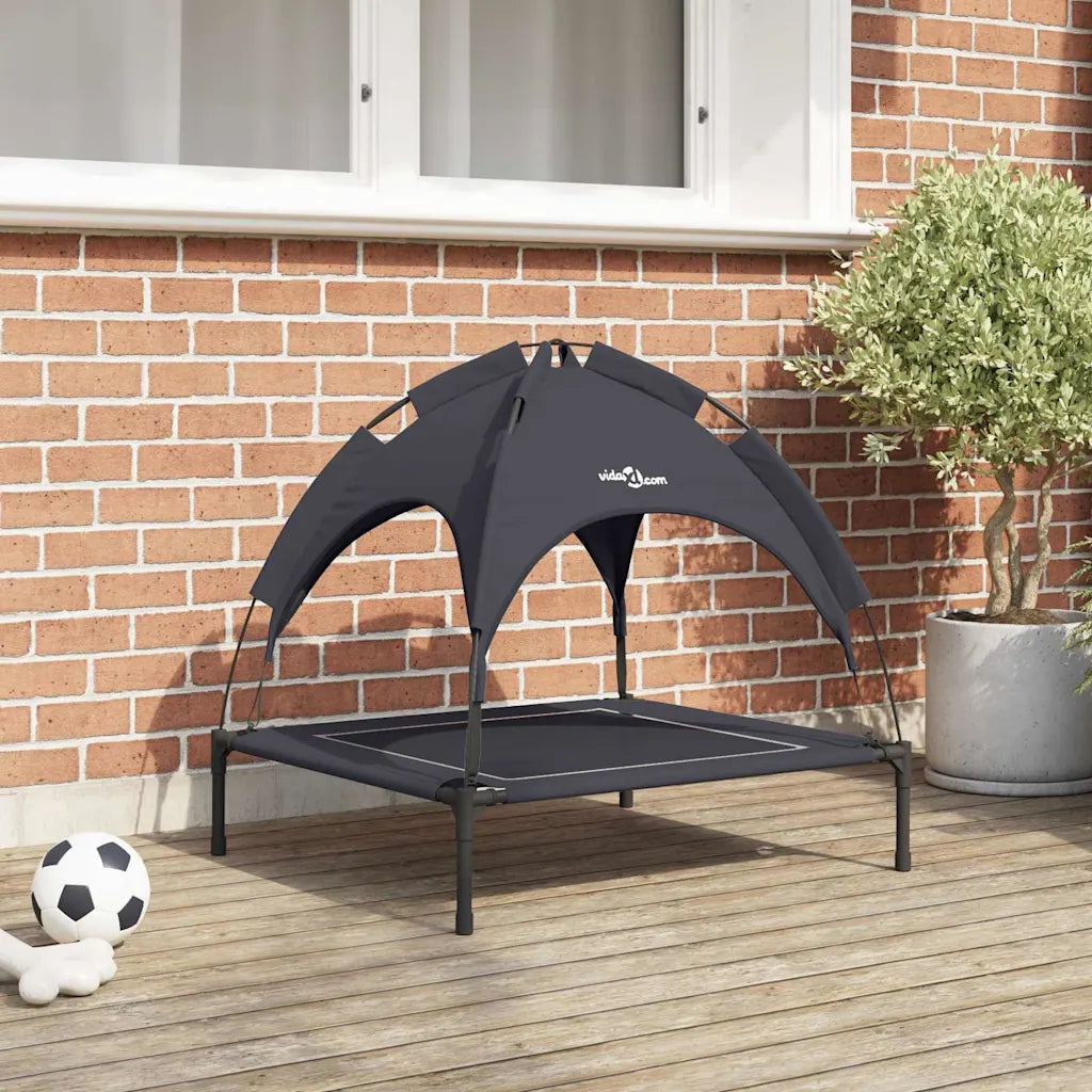 Letto per cani sollevato 71 x 64 x 71 cm con cappottina removibile