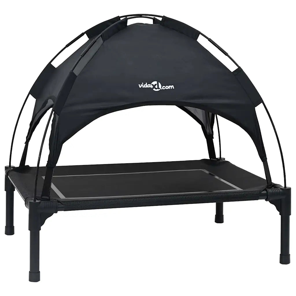 Letto per cani sollevato 71 x 64 x 71 cm con cappottina removibile