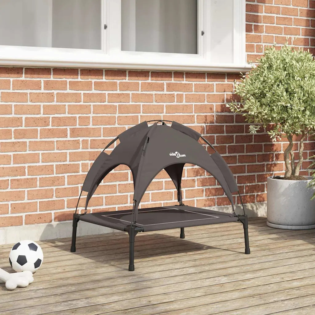 Lettino per cani con tetto 63x49,5x60 cm tessuto Oxford e acciaio