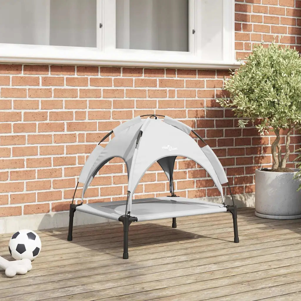 Lettino per cani con tetto 63x49,5x60 cm tessuto Oxford e acciaio
