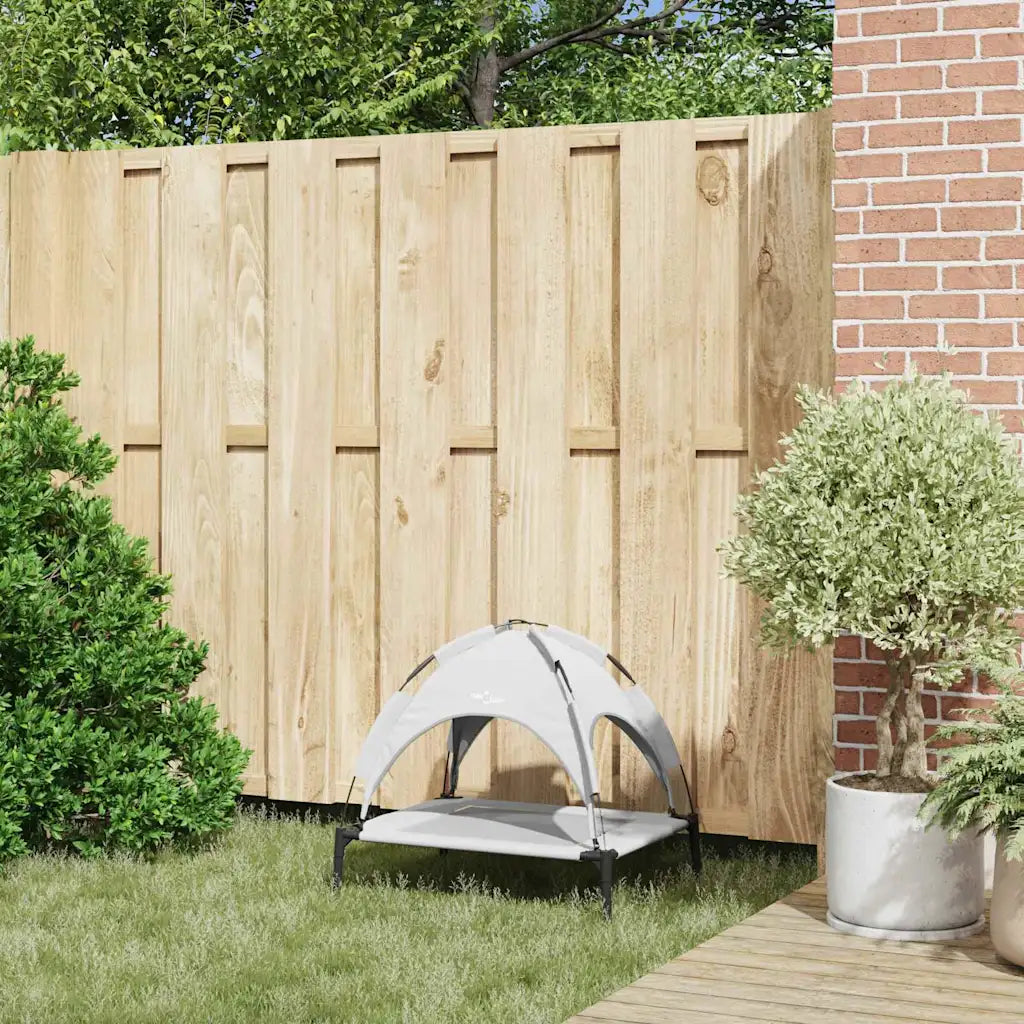 Lettino per cani con tetto 63x49,5x60 cm tessuto Oxford e acciaio