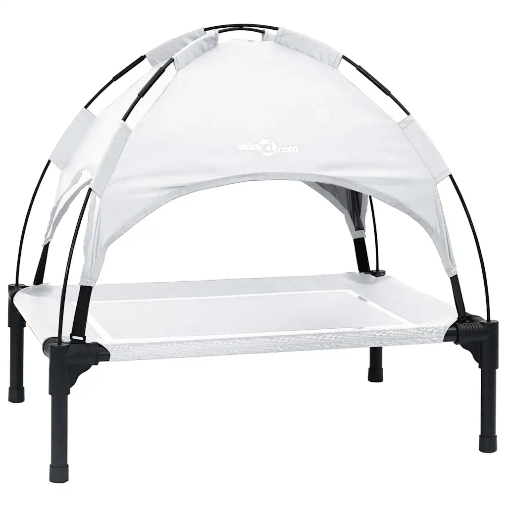 Lettino per cani con tetto 63x49,5x60 cm tessuto Oxford e acciaio