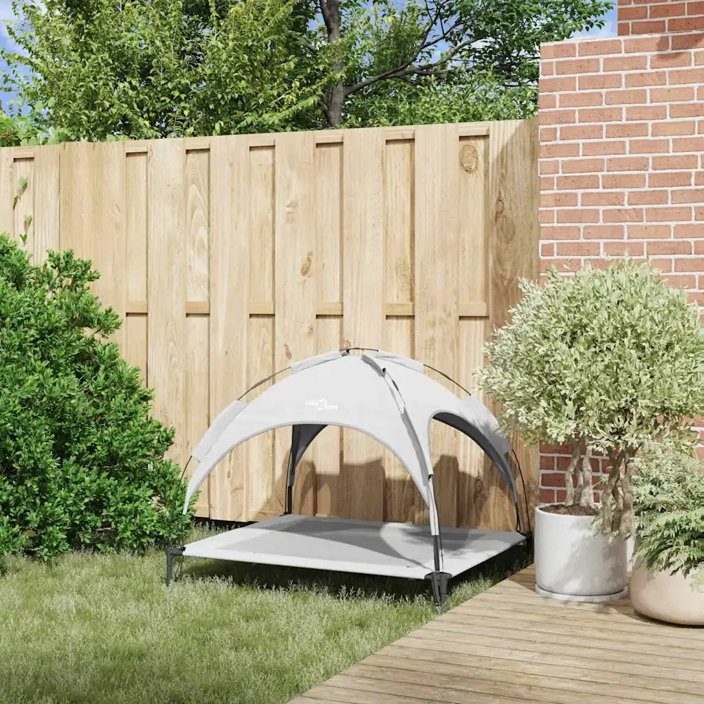 Letto per cani sollevato 104 x 86 x 84,5 cm con cappottina removibile