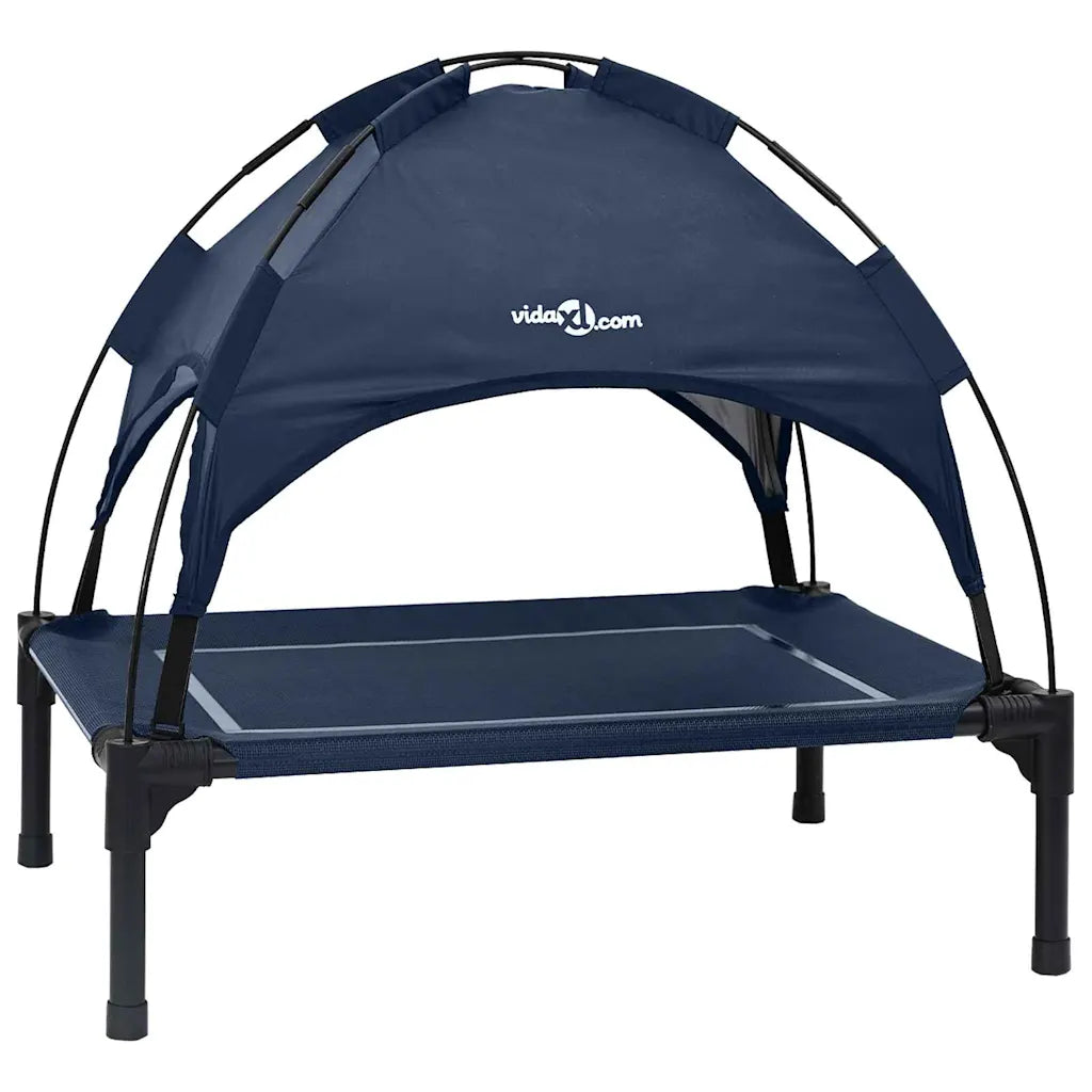 Lettino per cani con tetto 63x49,5x60 cm tessuto Oxford e acciaio