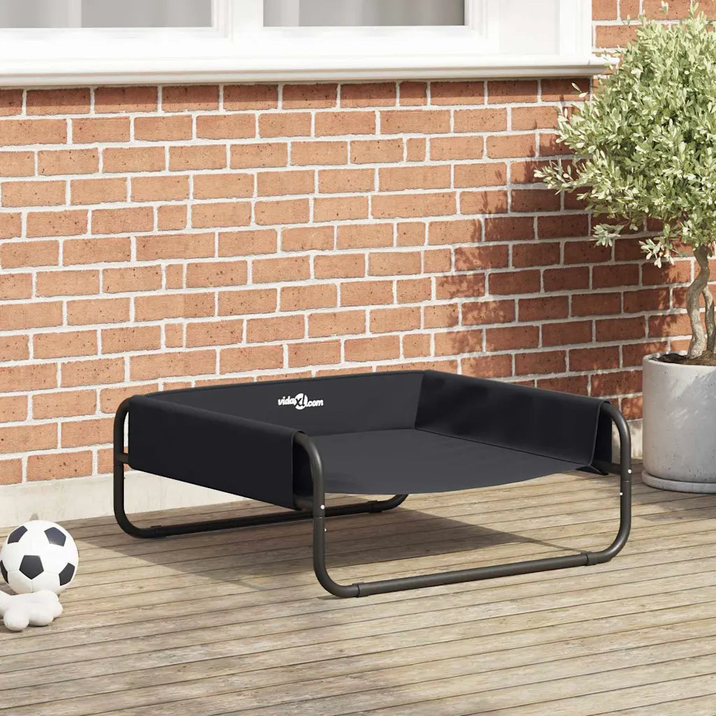 Letto per cani 75 x 75 x 30 cm in acciaio con sponde laterali