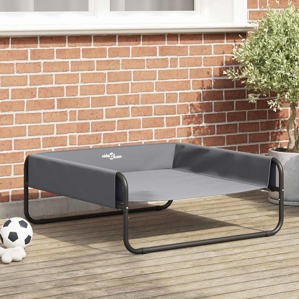 Cuccia per cani rialzata in tela Oxford e acciaio 85x85x33 cm