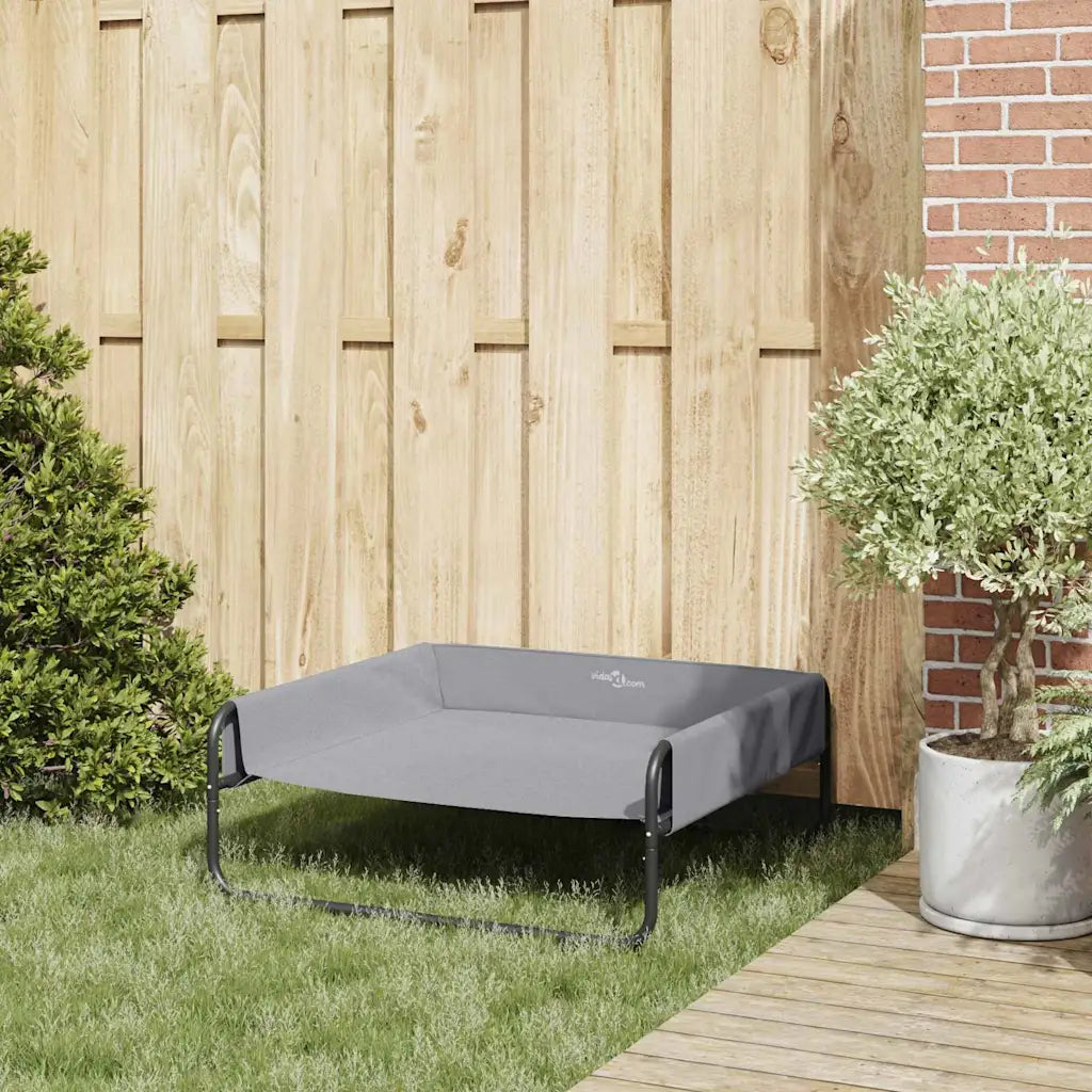 Cuccia per cani rialzata in tela Oxford e acciaio 85x85x33 cm