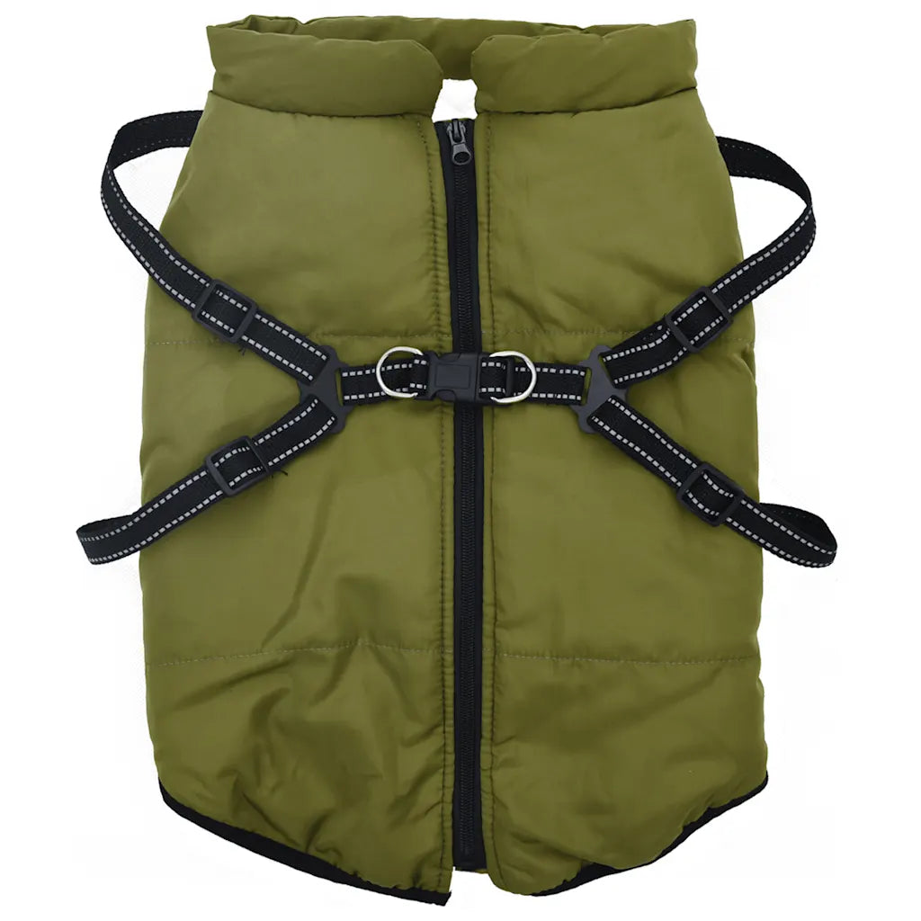 Cappotto per cani impermeabile con imbracatura L48