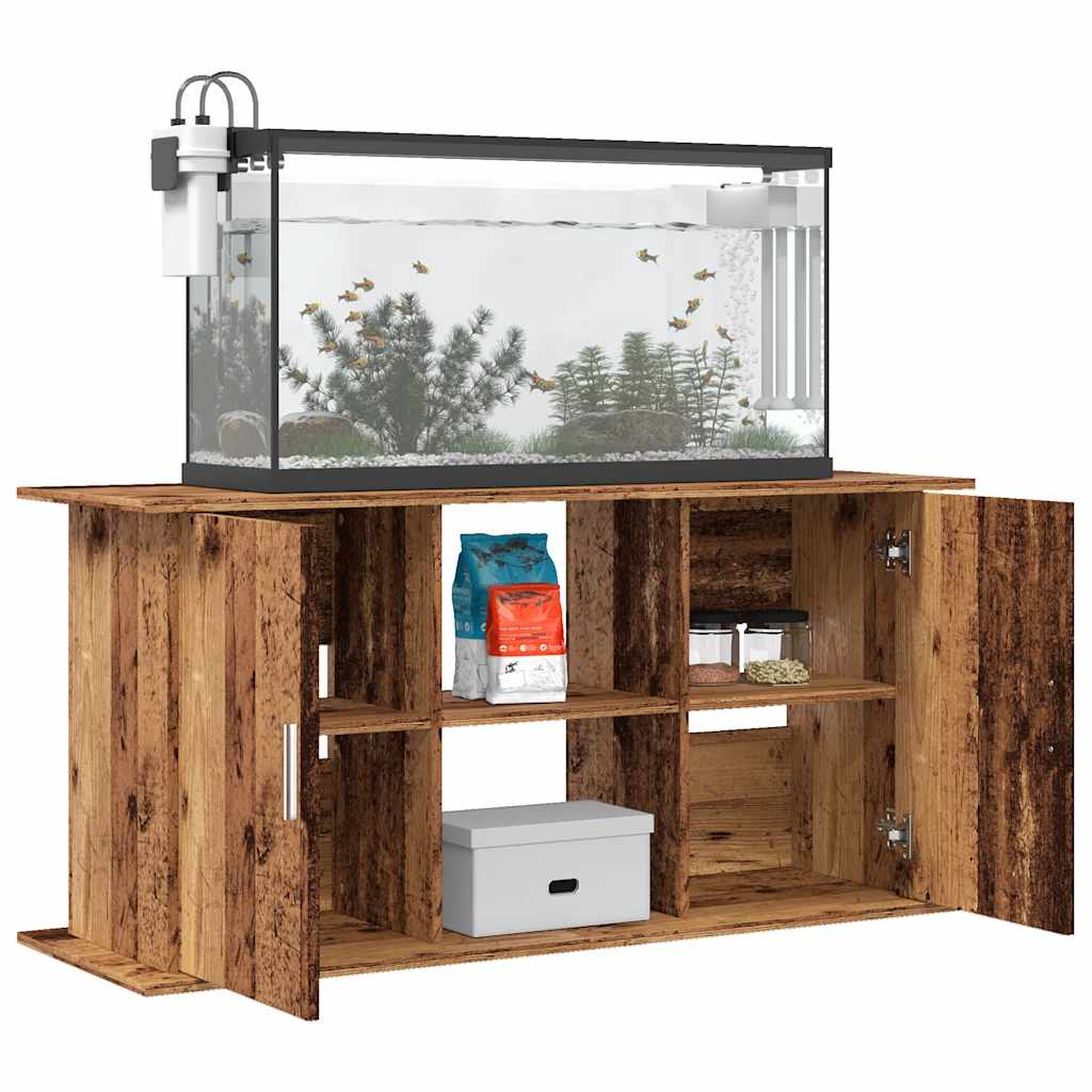 Supporto Acquario 121x41x58cm in Legno Multistrato Legno Antico