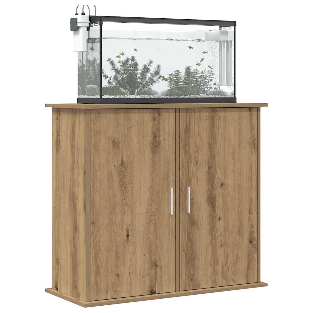Supporto per acquario artigianale in rovere 81x36x73 cm in legno ingegnerizzato