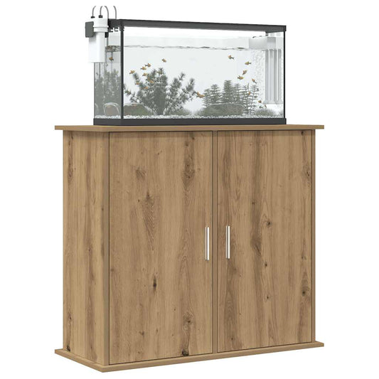 Supporto per acquario artigianale in rovere 81x36x73 cm in legno ingegnerizzato