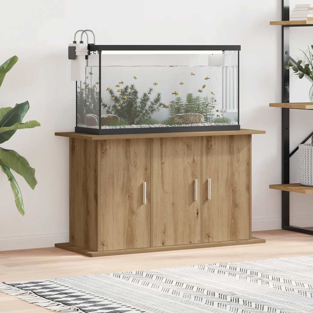 Supporto per acquario artigianale in rovere 101x41x58 cm in legno ingegnerizzato