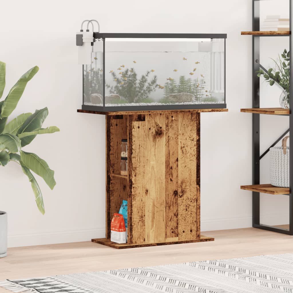 Supporto per acquario in legno vecchio 36x75x72,5 cm in legno ingegnerizzato