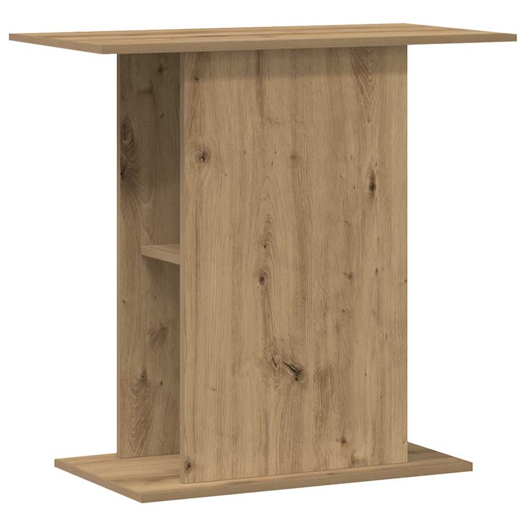 Supporto per acquario artigianale in rovere 36x75x72,5 cm in legno ingegnerizzato